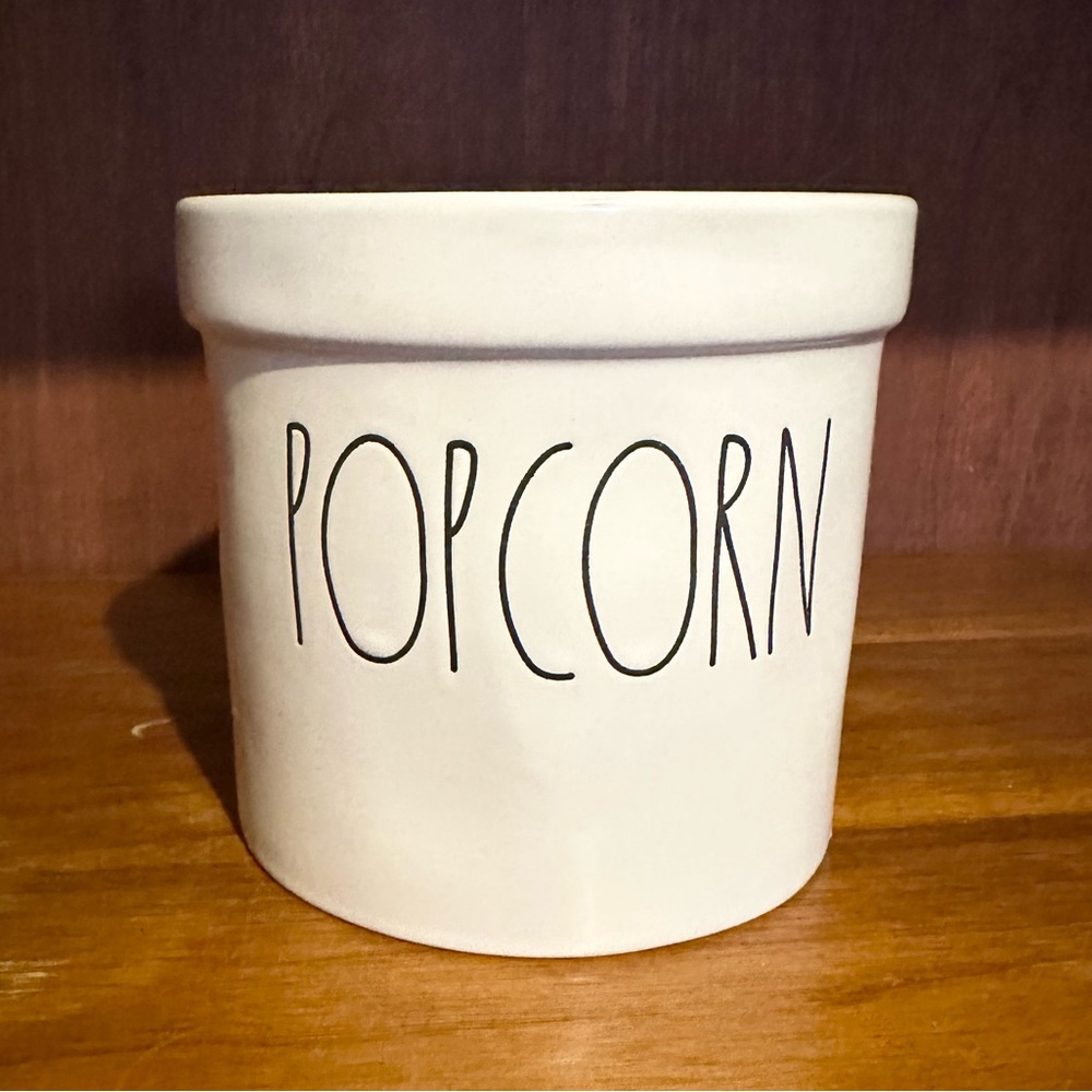 Rae Dunn ceramic popcorn container